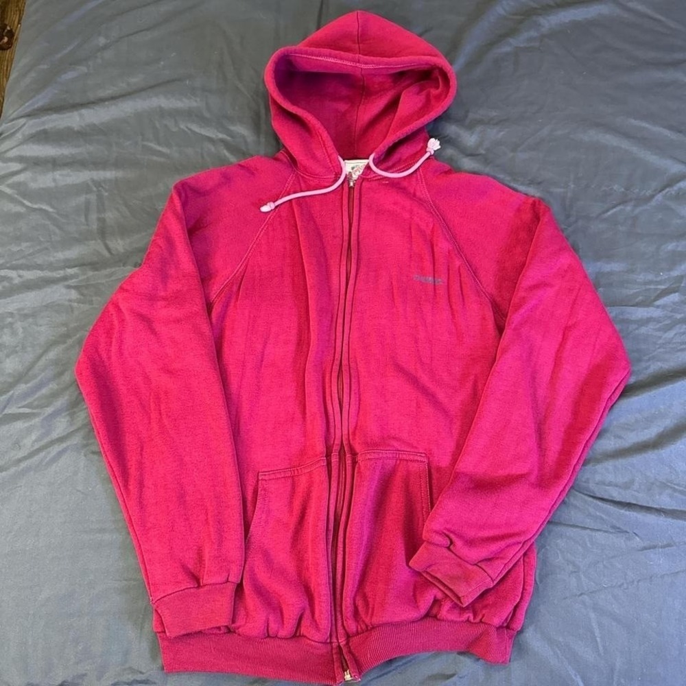 Vintage 2000s McGregor Red & Burgundy Full Zip Hoodie Men's XL